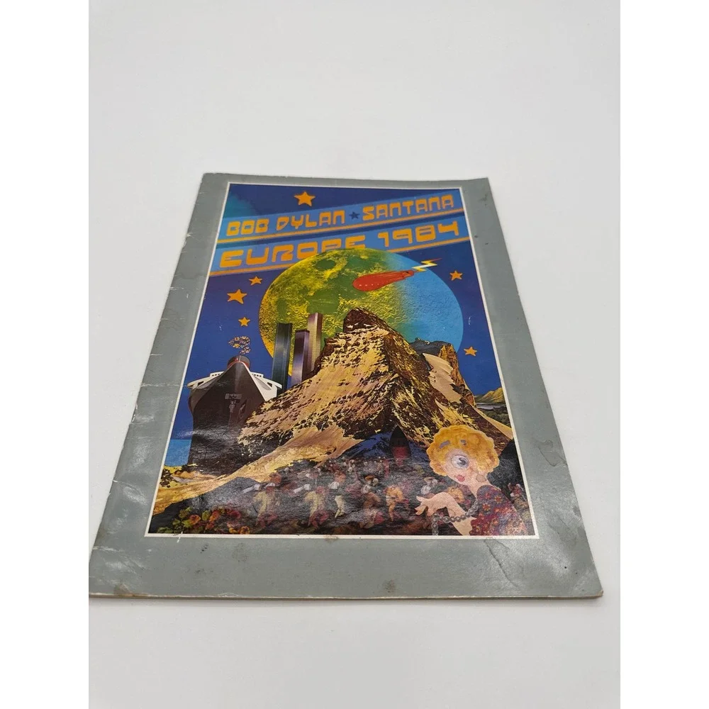 Vintage 1984 Bob Dylan Santana Europe Tour Program Concert Souvenir Book